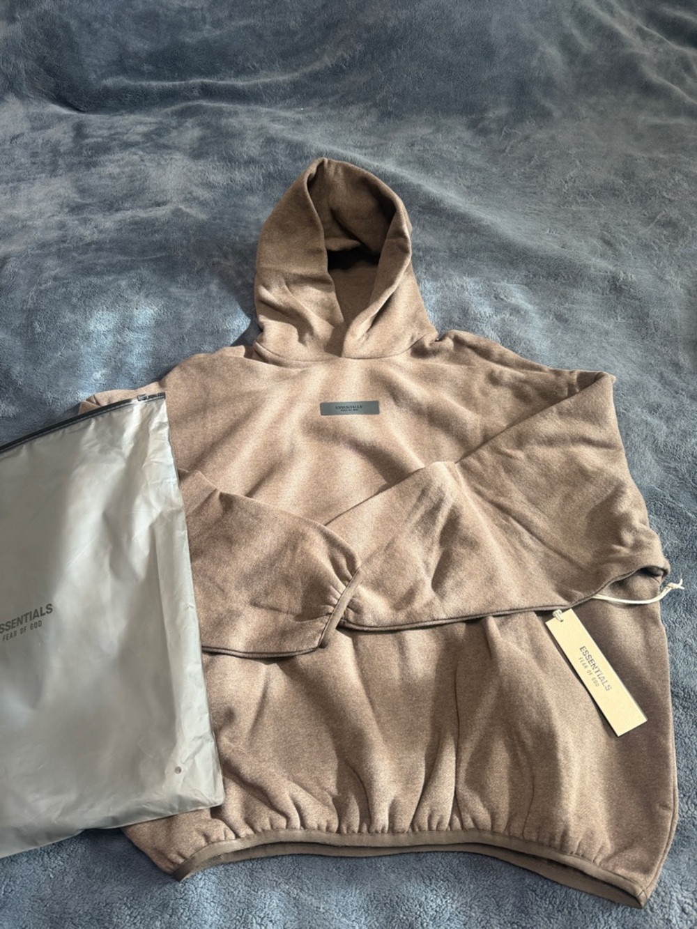Essentials Taupe/Brown/Heather Wood Pullover Hoodie